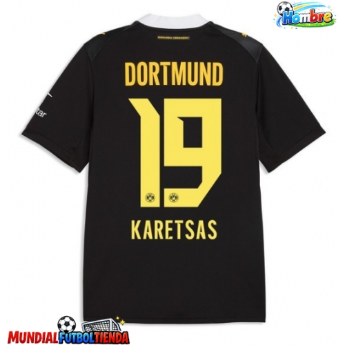 Camiseta Borussia Dortmund Konstantinos Karetsas #19 Segunda Equipación Replica 2026-27 mangas cortas